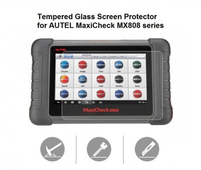 Tempered Glass Screen Protector for Autel MaxiCheck MX808 TS